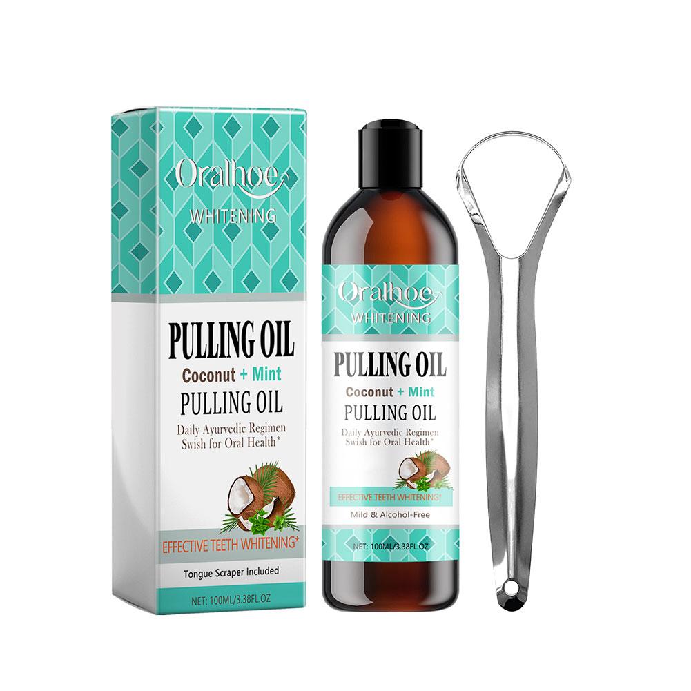 Teeth Whitening Oil Pulling - Huile de Coco Menthe pour Bain