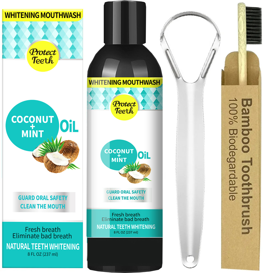 Teeth Whitening Oil Pulling - Huile de traction de noix de