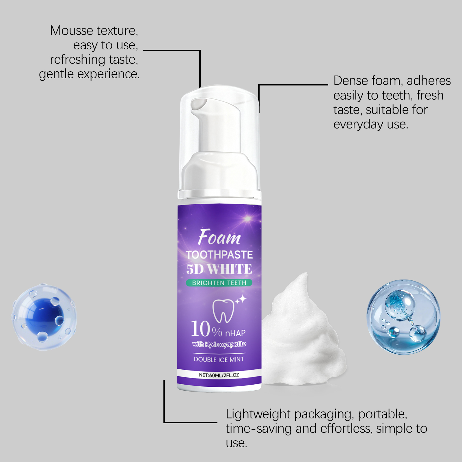 Bâtonnet de dentifrice blanchi - Teeth Whitening Foam Toothpaste avis et prix