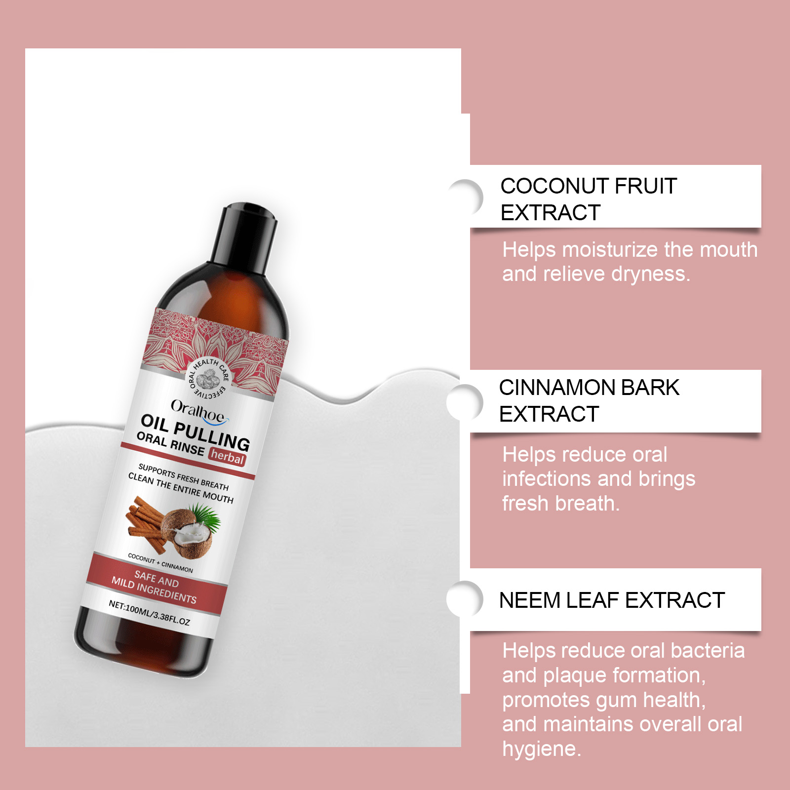 Huile de traction de noix de c - Teeth Whitening Oil Pulling avis et prix