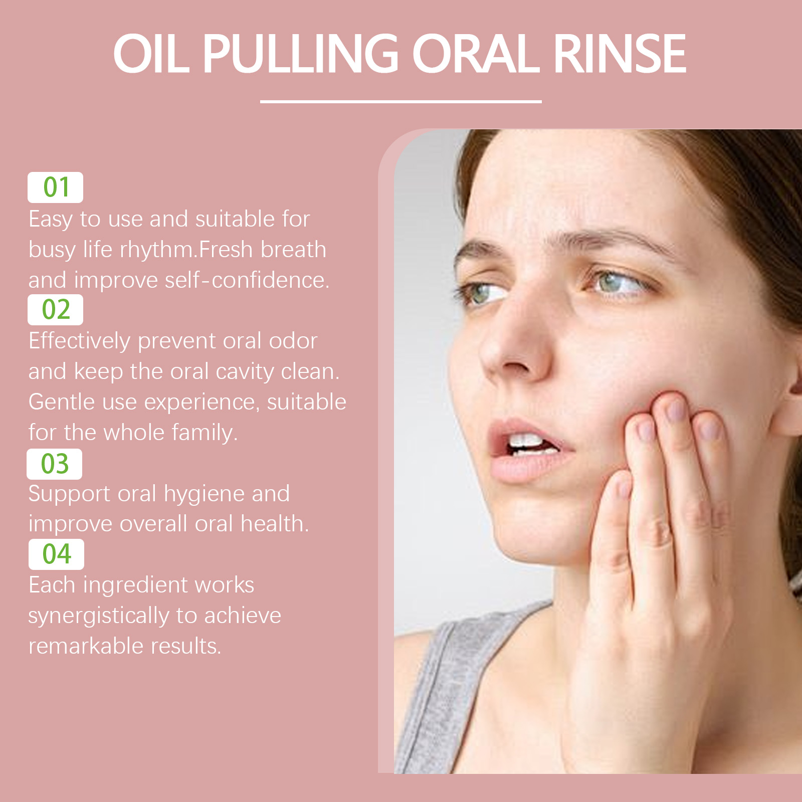 Huile de traction de noix de c - Teeth Whitening Oil Pulling avis et prix