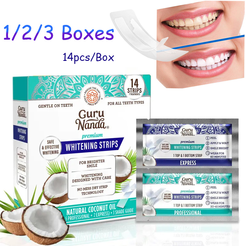 14 pièces/boîte Bandes blanchi - Teeth Whitening Oil Pulling avis et prix
