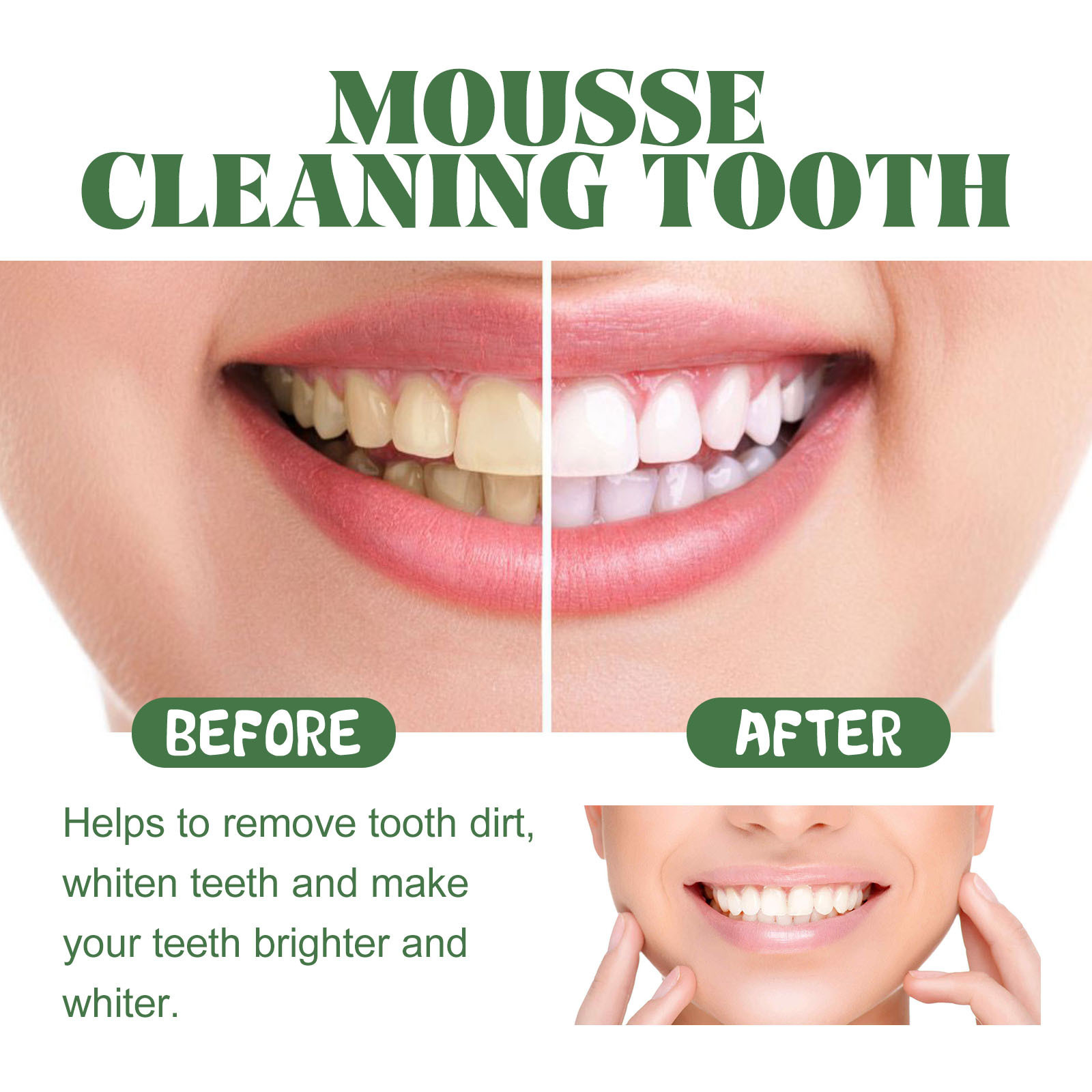 Mousse blanchissante portable  - Teeth Whitening Foam Toothpaste avis et prix