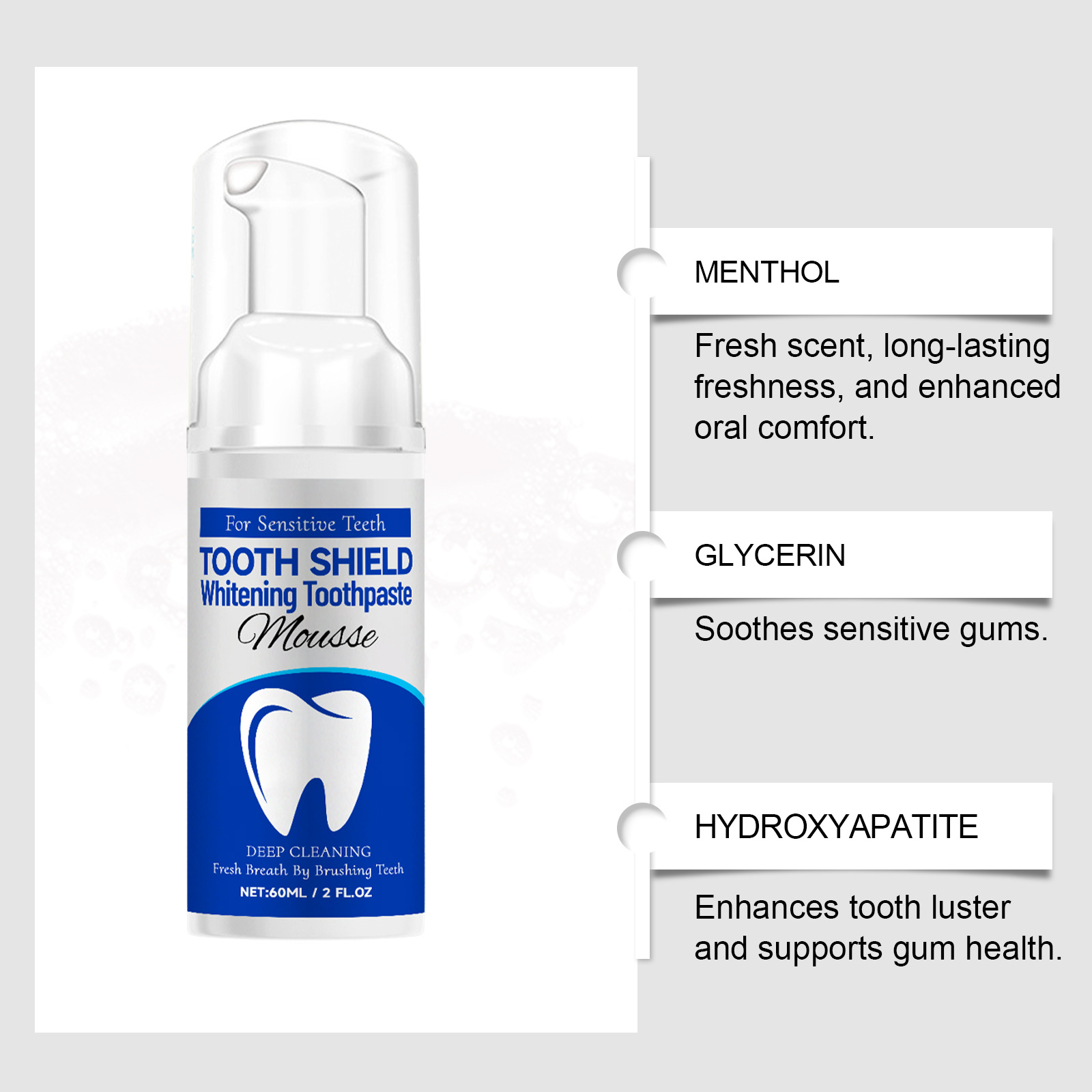 Mousse dentifrice blanchissant - Teeth Whitening Foam Toothpaste avis et prix