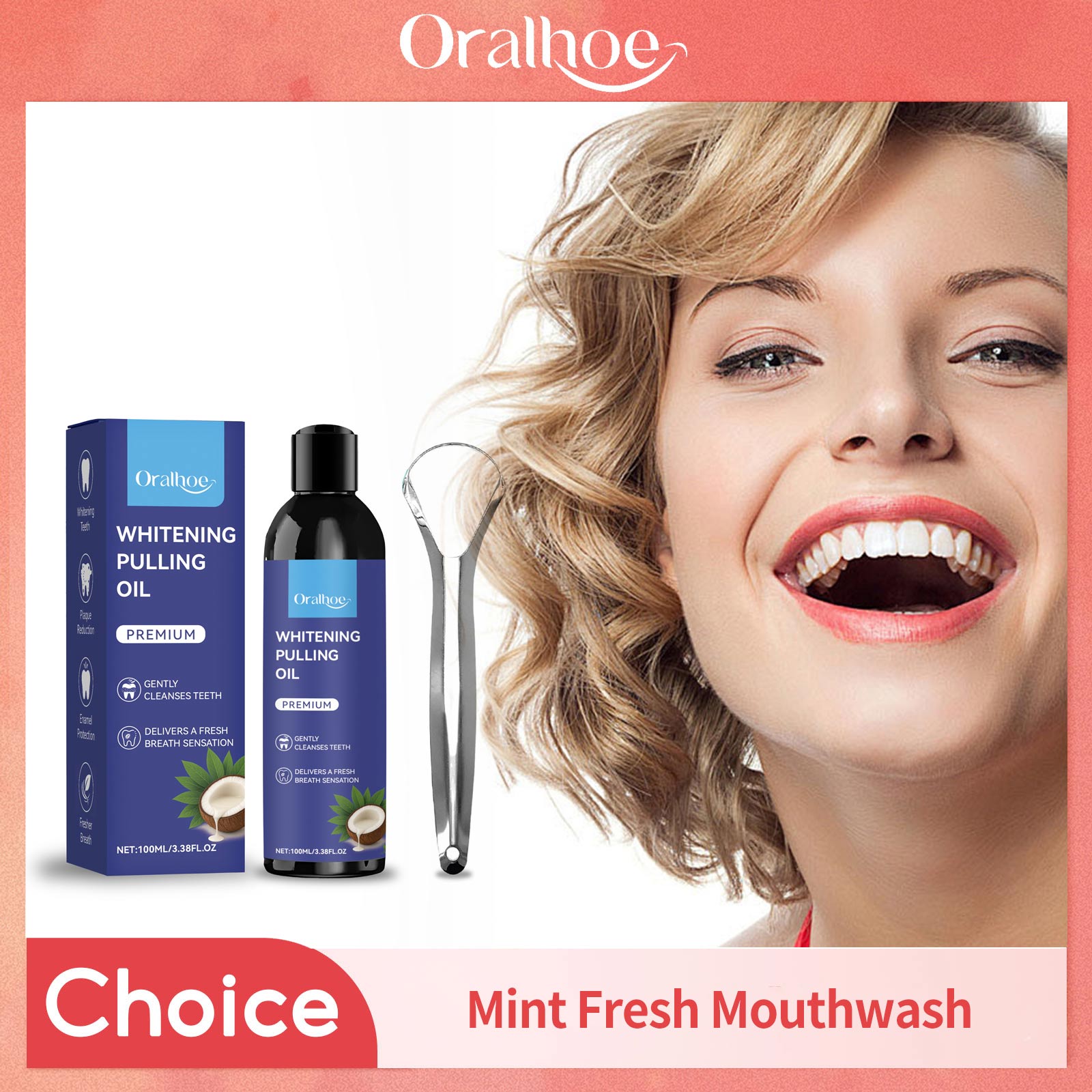 Huile de traction de noix de c - Teeth Whitening Oil Pulling avis et prix