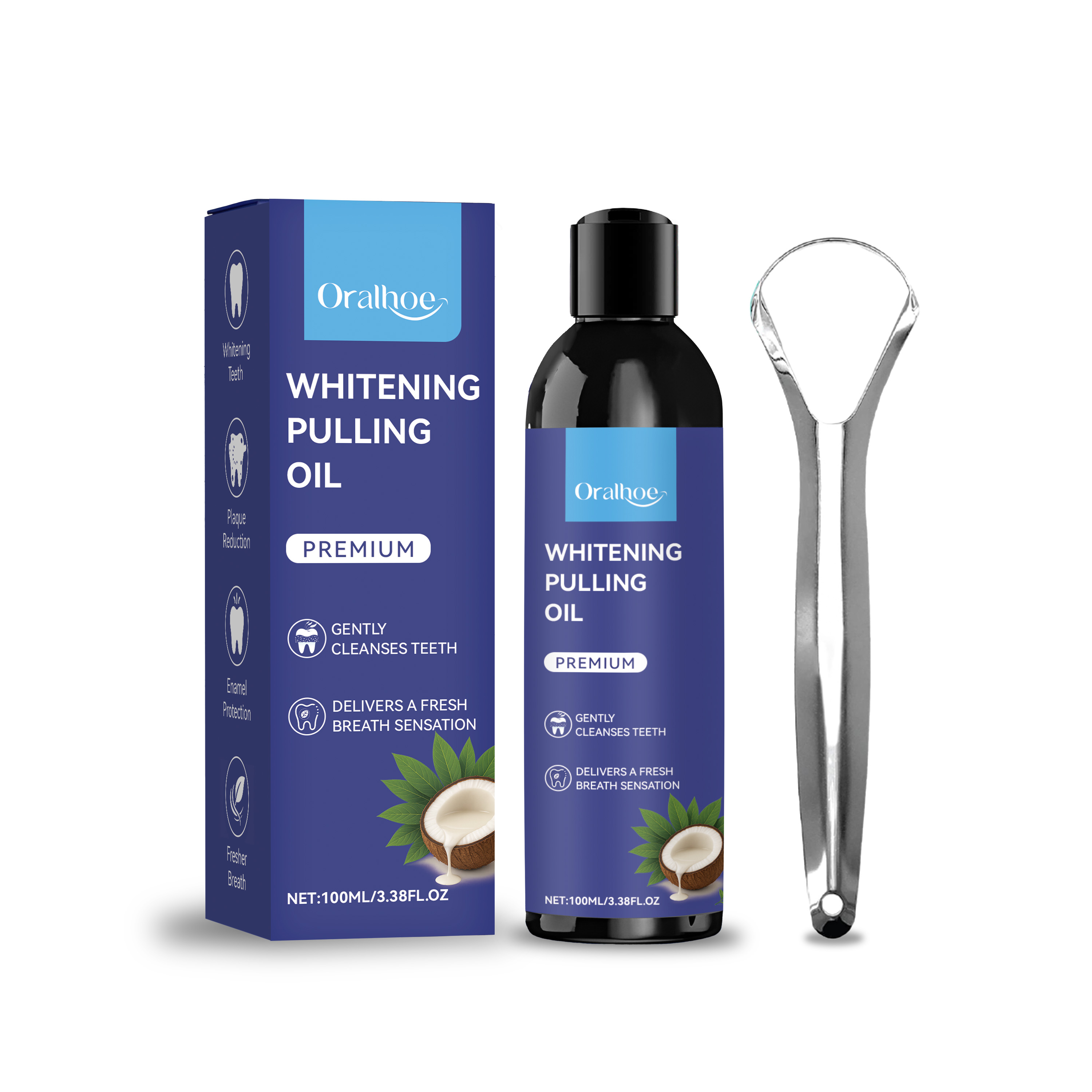 Huile de traction de noix de c - Teeth Whitening Oil Pulling avis et prix