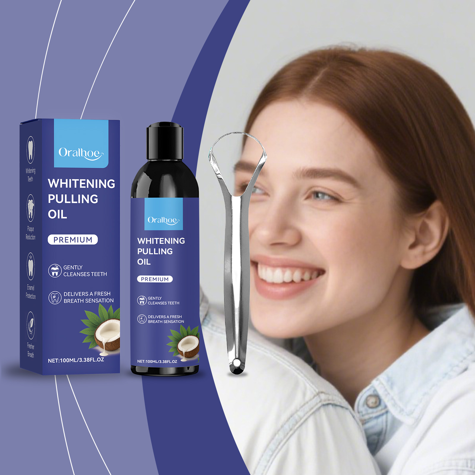 Huile de traction de noix de c - Teeth Whitening Oil Pulling avis et prix