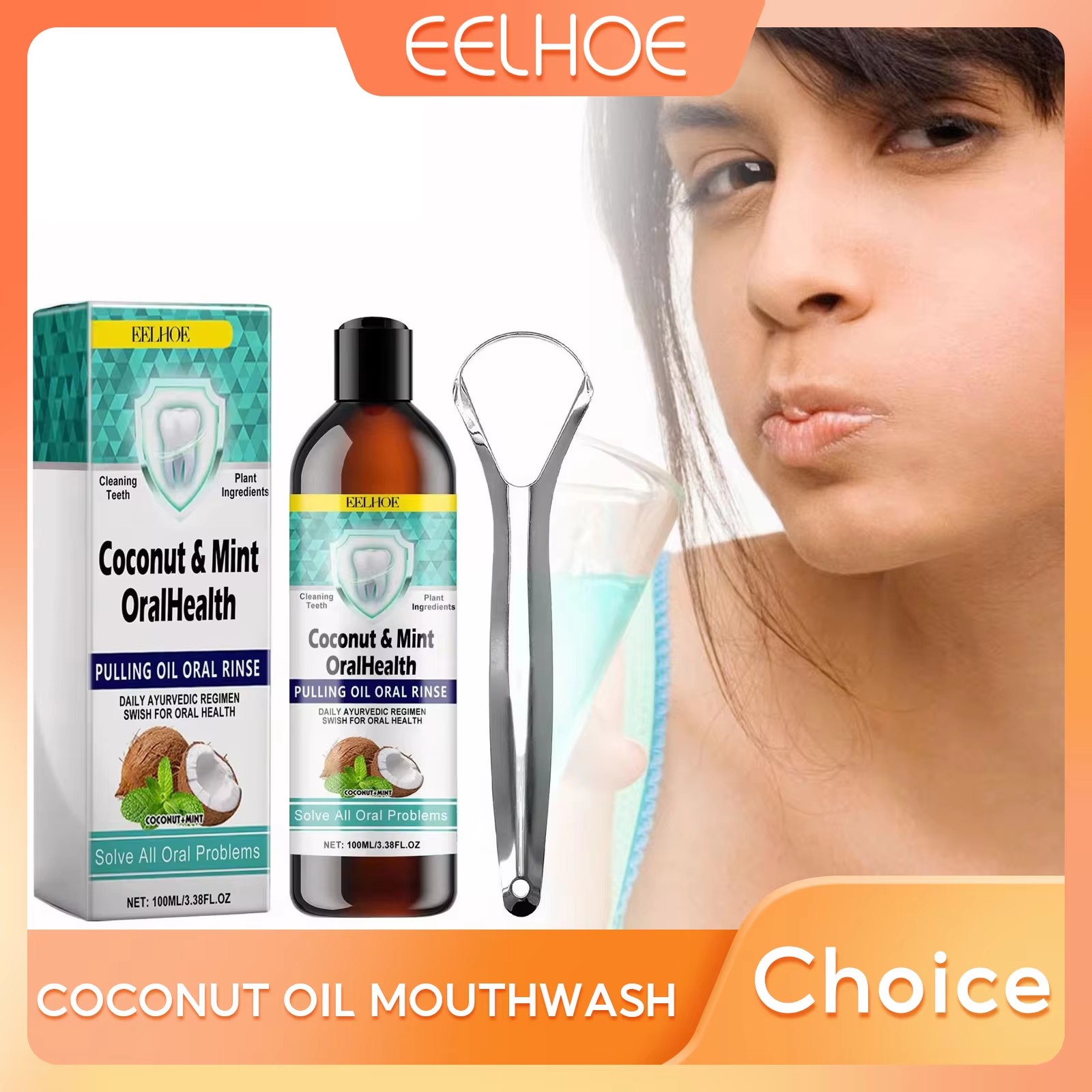 EELHOE – huile de noix de coco - Teeth Whitening Oil Pulling avis et prix