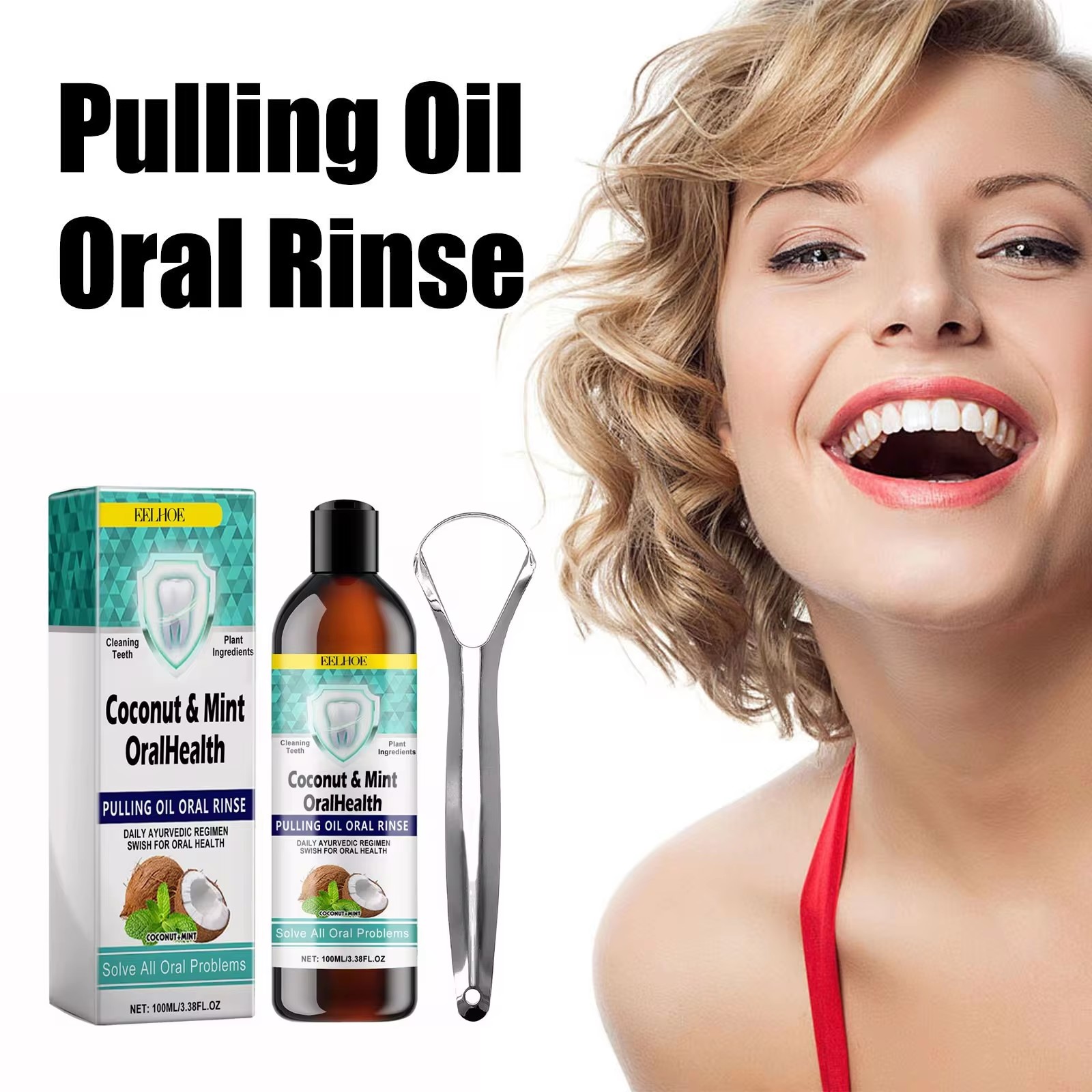 EELHOE – huile de noix de coco - Teeth Whitening Oil Pulling avis et prix